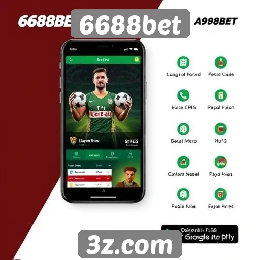 Funcionalidades do aplicativo móvel 6688bet