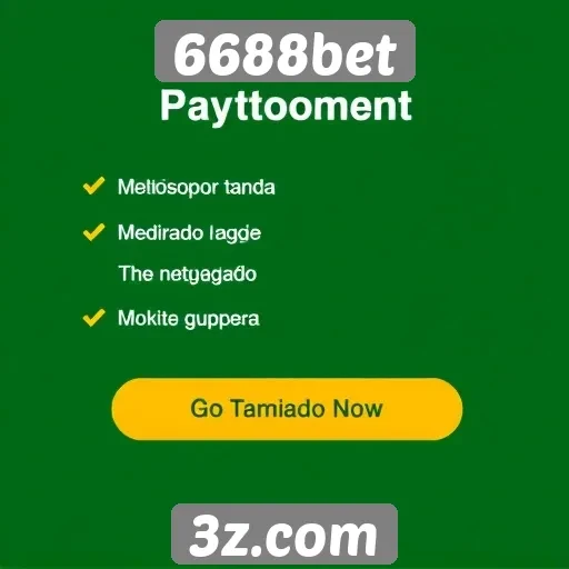 Métodos de pagamento disponíveis no 6688bet